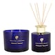 image 1 of Nicola Spring Scented Candle & Reed Diffuser Set - 350g - Patchouli & Rosewood | Blue | Blue