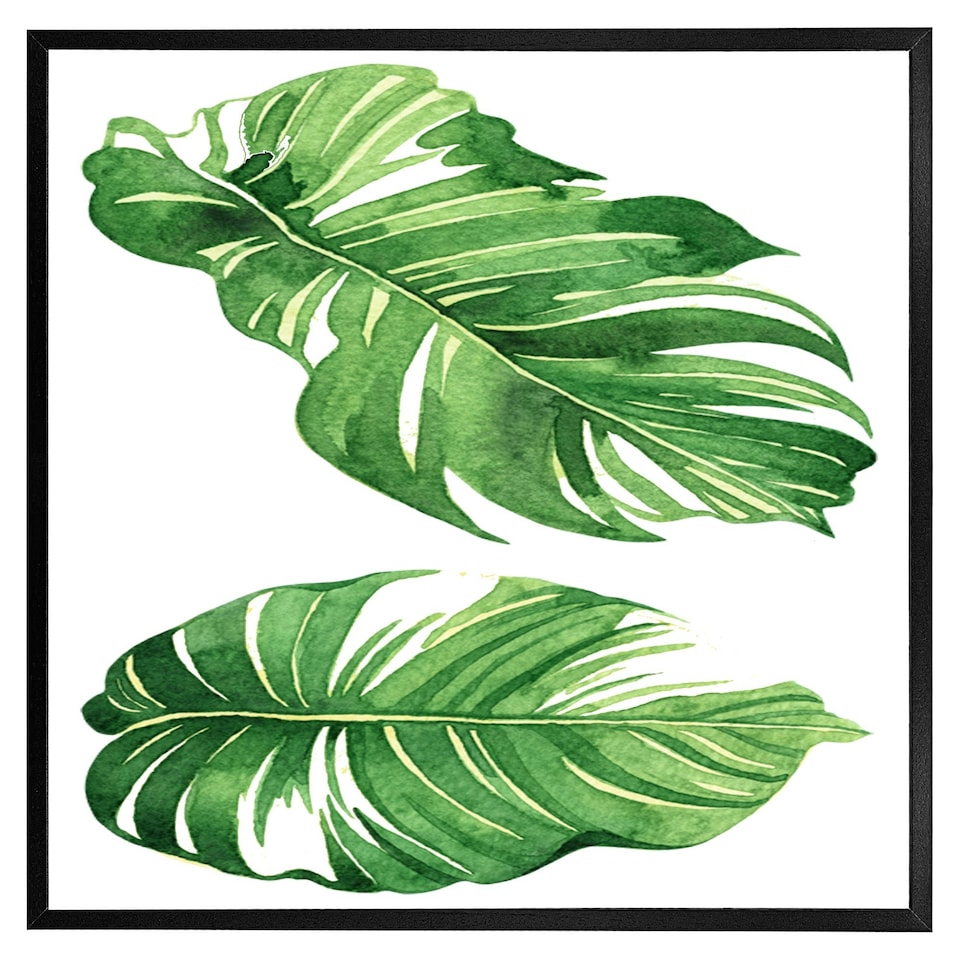 image 1 of Twin botanical leaves (Picture Frame) Brown | Oak | M