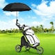 image 4 of COSTWAY 3 Wheel Golf Push Cart Folding Golf Holder Grey