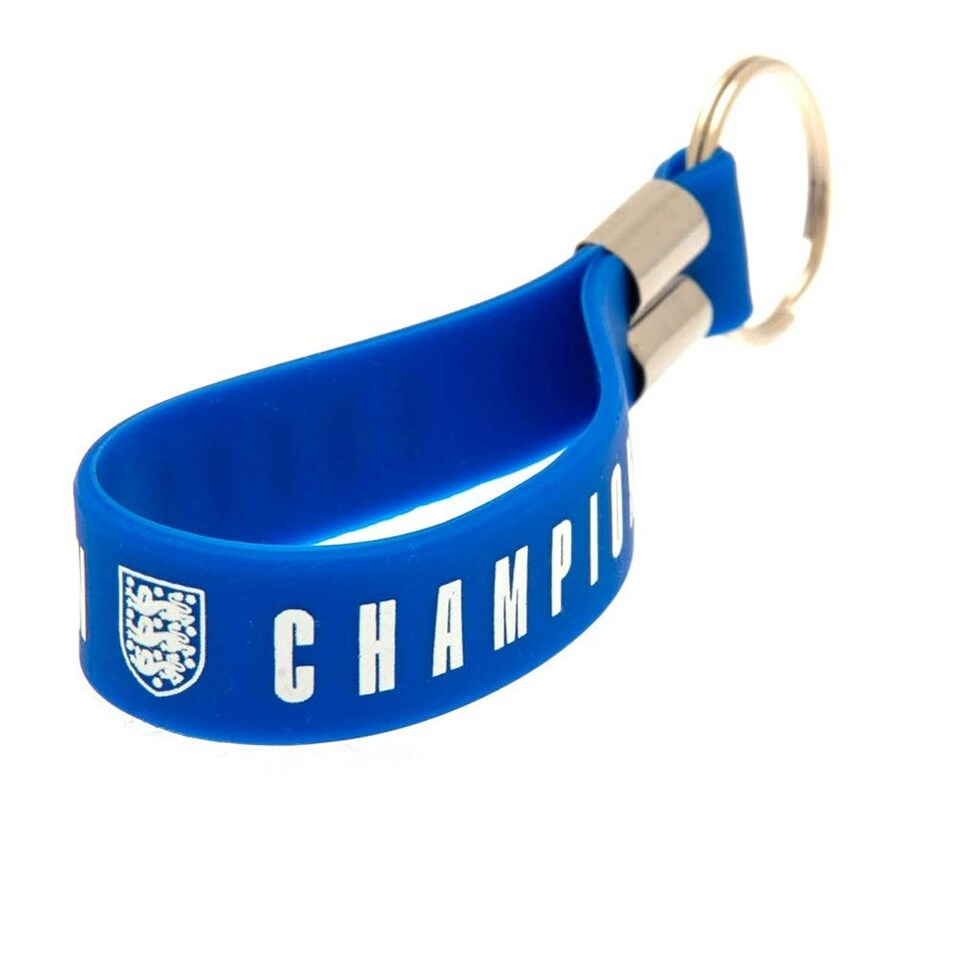 England Lionesses European Champions Crest Silicone Keyring - Blue/White - One Size