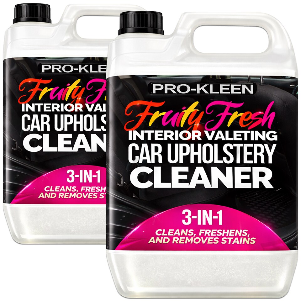 Pro-Kleen Interior Valeting Car Upholstery Carpet Cleaner Shampoo Removes Dirt, Grime and Stains Fruity Fresh Fragrance (10 L)