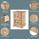 image 2 of Corona Premium 2 Drawer Petite Bedside Cabinet - Shaker-Style Nightstand with Dovetail Drawers | Brown | Antique Waxed Pine | One Size | 1