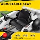 image 5 of HOMCOM 24V Electric Go Kart for Kids with Adjustable Seat, White