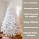 image 8 of 10FT Alaskan Pine White Christmas Bushy Looking Artificial Tree with Metal Stand | White | White