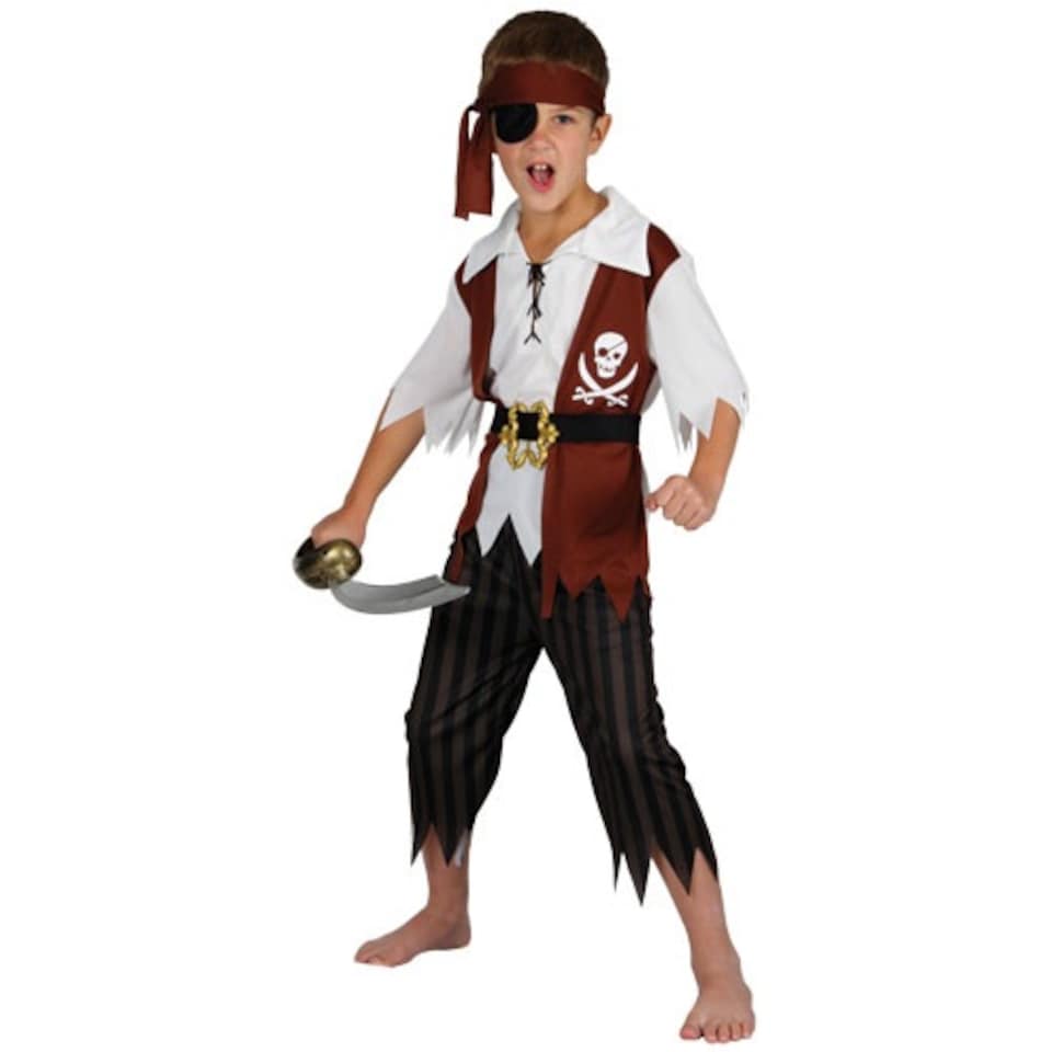 Cuthroat Pirate Boys Fancy Dress Kids World Book Day Character Costume(8-10 Years)