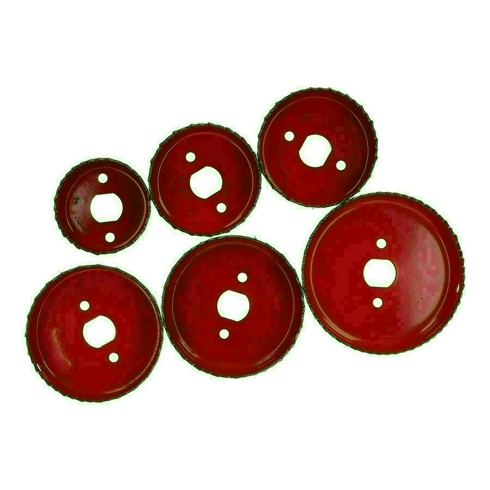 image 1 of 8pc Down Light Installers Kit Hole Cutter Saw Drill Arbor 50 - 86mm Circle Saws