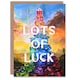 image 1 of Seven Chakra Cystal Sunset Sky Mountain Landscape Good Luck Card