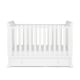 image 1 of Snowdon Mini Cot Bed & Underdrawer – Sleigh Style, Convertible Baby Cot to Toddler Bed, Adjustable Base (White)