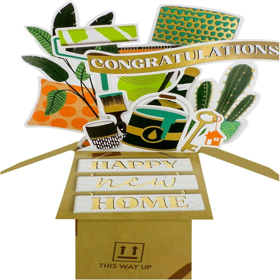 image 1 of Congratulations Happy New Home Pop Up Greeting Card