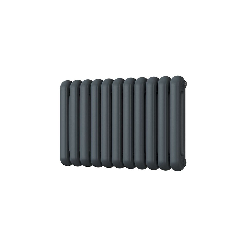 image 1 of Sherwood Double Column Round Top Bathroom Radiator - Anthracite Grey (H) 500mm x (W) 785mm