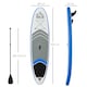 image 5 of HOMCOM 10' x 32' x 6' Inflatable Stand Up Paddle Board, Non-Slip & Ultra-Light Deck with SUP Accessories, Adj Paddle, Backpack Bag, and Three Bottom Fins, for Youth Adults Beginner, Blue | Multi | Blue, White, Grey and Black