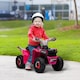 image 2 of HOMCOM 6V Electric Quad Bike Kids Ride On All Terrain Vehicle with Forward Backward Function, for Ages 18-36 Months - Pink