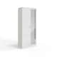 image 6 of FWStyle Chilton 2 Door Wardrobe With Mirror - White Gloss Front White