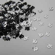 4x 14g Black-Silver 16th Birthday Confetti