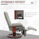 image 4 of HOMCOM Ergonomic Office Recliner Sofa Chair PU Leather Armchair Lounger Grey
