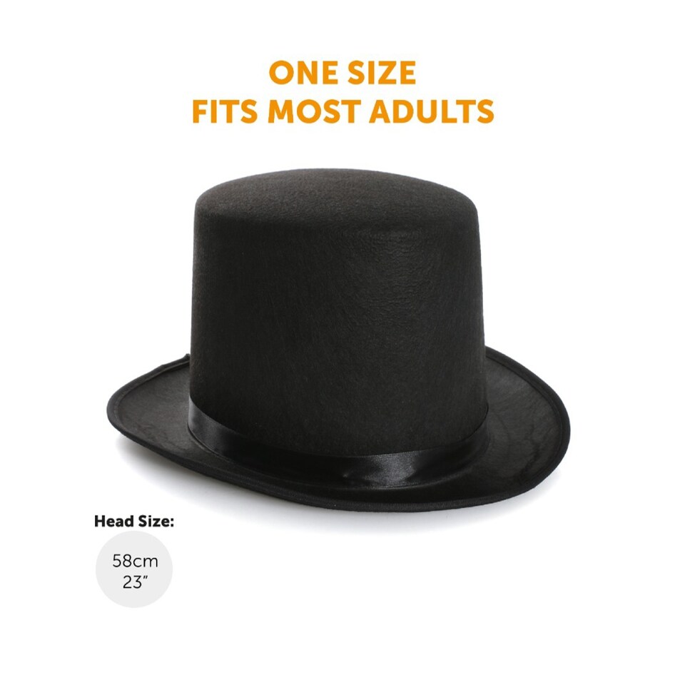 image 1 of Skeleton Costume - with Top Hat | Black | M