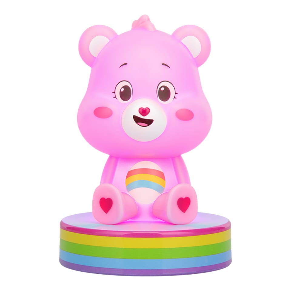 image 1 of Care Bears Pink Cheer Bear Mini Icon Light, Officially Licensed 3D Figurine LED Lamp Collectible Home Decor, Paladone