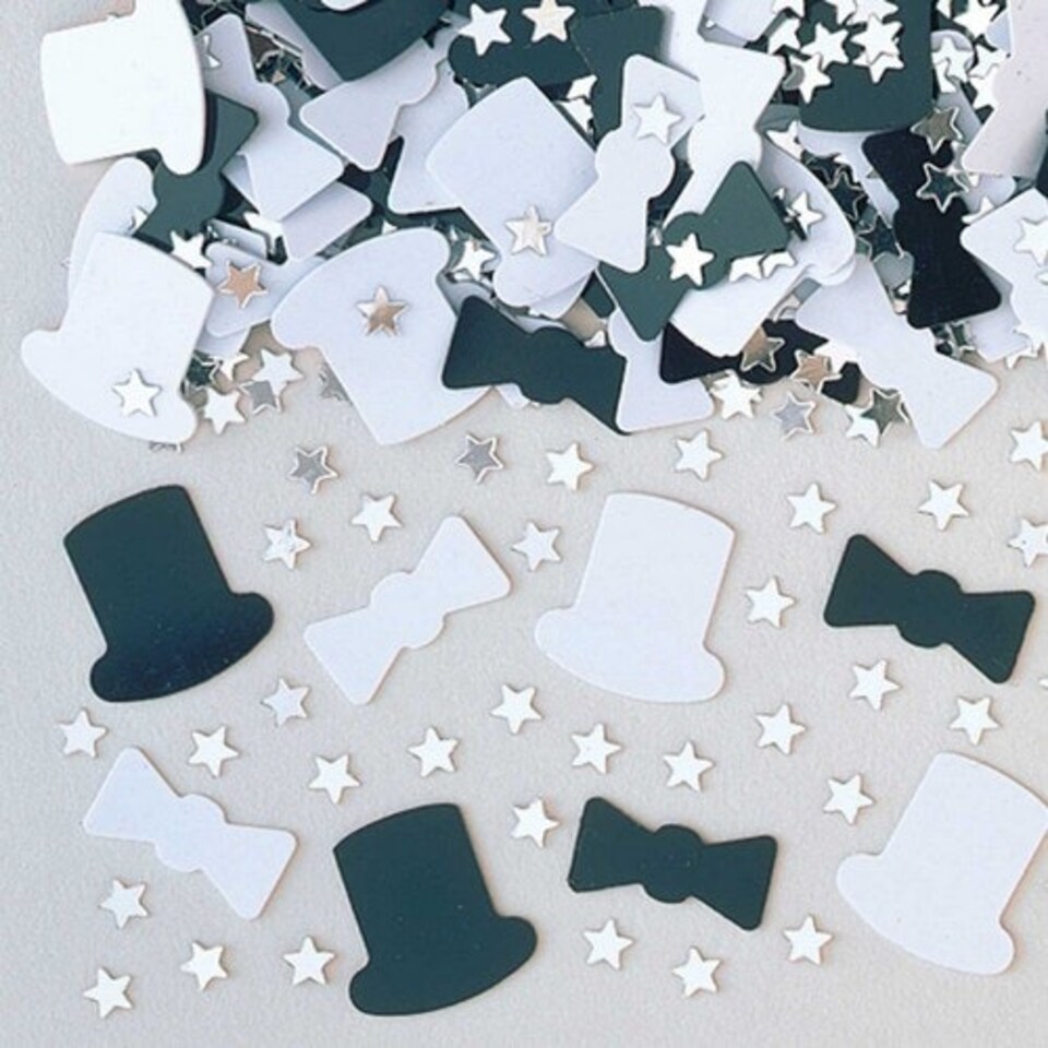 image 1 of Amscan Top Hat Metallic Confetti - Multicoloured - 14g