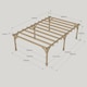 image 4 of Premium Pergola 6 Posts - Wood - L480 x W720 x H270 cm - Rustic Brown