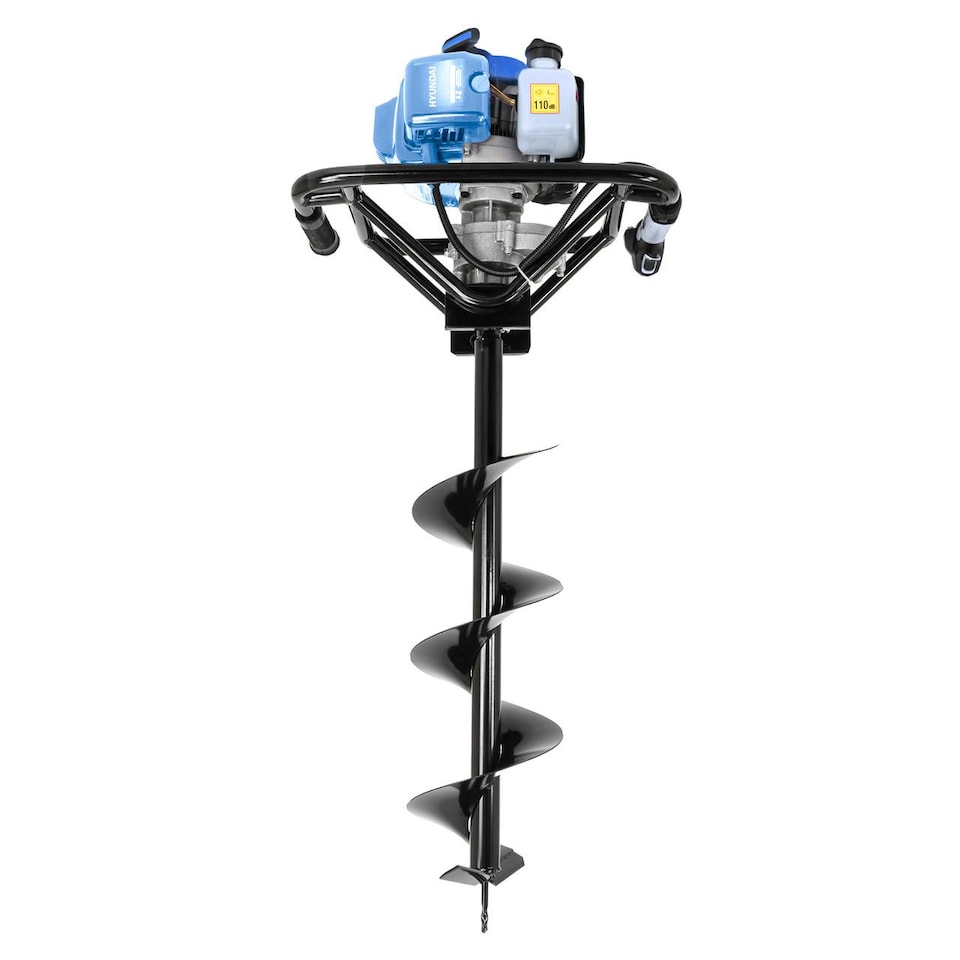 image 1 of Hyundai 56cc Petrol Earth Auger, 3 Drill Bits (100mm, 150mm, 200mm) HYEA5600X