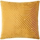 image 2 of Paoletti Evoke Cut Velvet Cushion | Gold | Gold | 55 x 55cm | 1