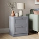 image 2 of Vida Designs Altino 3 Piece Bedroom Set (2 Drawer Bedside, 5 Drawer Chest, 3 Door 2 Drawer Mirrored Wardrobe), Grey
