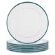 image 1 of Argon Tableware White Enamel Side Plates - 20cm - Green - Pack of 6 | Green | Green