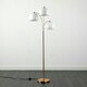 image 2 of ValueLights Dantzig Polished Copper Floor Lamp with White Dome Shade