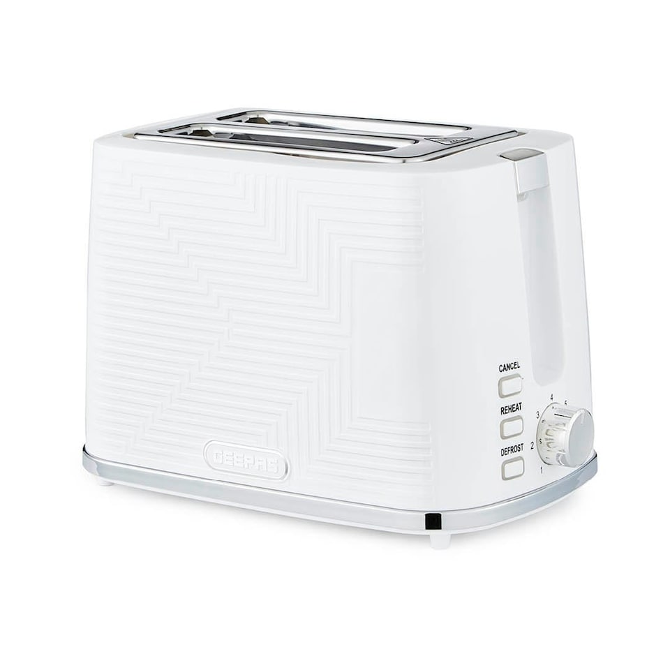 image 1 of GEEPAS Opus 2 Slice Toaster with 7 Level Browning Control, 900W | White