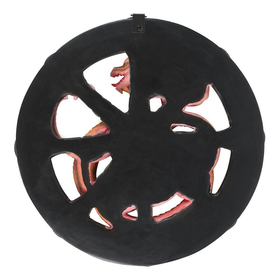 image 1 of Anne Stokes Litha Resin Dragon Plaque - Orange/Grey - One Size