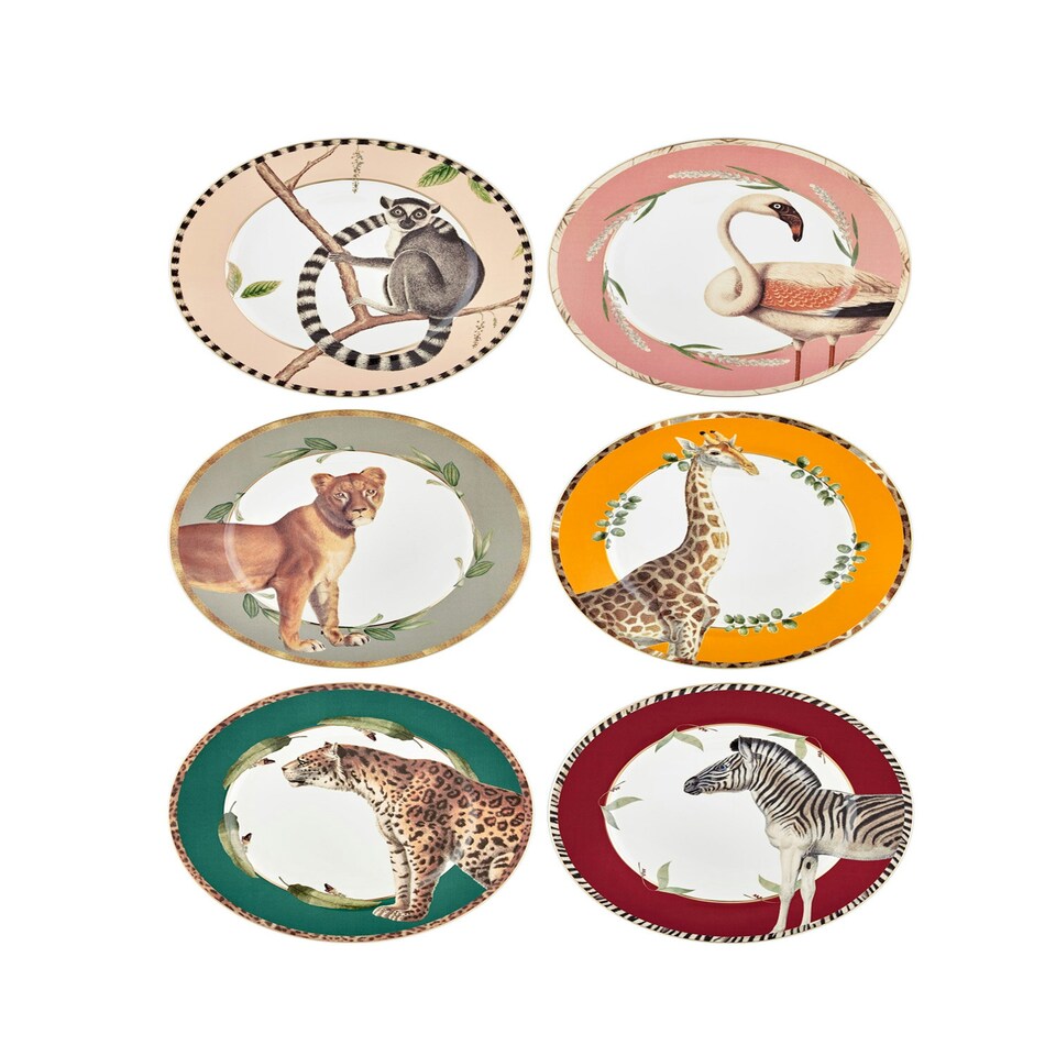 image 1 of Amazonico Collection Porcelain Side Plates (Set of 6)