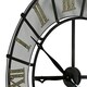 image 2 of Charles Bentley Wrought Iron Outdoor Garden Metal Clock - Black & Antique Brass
