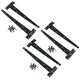 image 1 of 10in / 250mm Heavy Duty T Tee Hinges For Shed + Garden Gates Black Finish 6pc