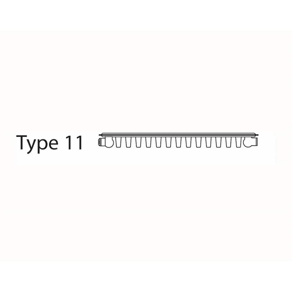image 1 of 400mm (H) x1000mm (W) - Type 11 Radiator - Single Panel Convector - White Enamel (RAL 9016) - (0.4m x 1m) (16" x 39")