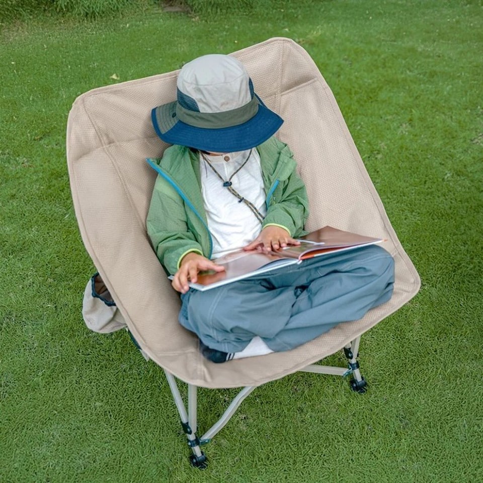 image 1 of All-Terrain Contoured Moon Chair | Brown | Khaki