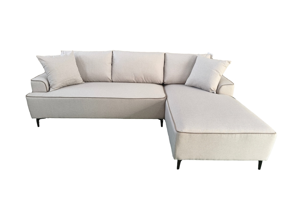 image 1 of The Milano Edge 3 Seater Left Hand Corner Sofa in Grey or Beige | Cream | One Size