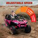 image 4 of AIYAPLAY 2 Seater 24V 7AH Ride on Truck w/ Spring Suspension, Pink