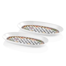 Jardin Collection Oval Serving Platters (Set of 2)