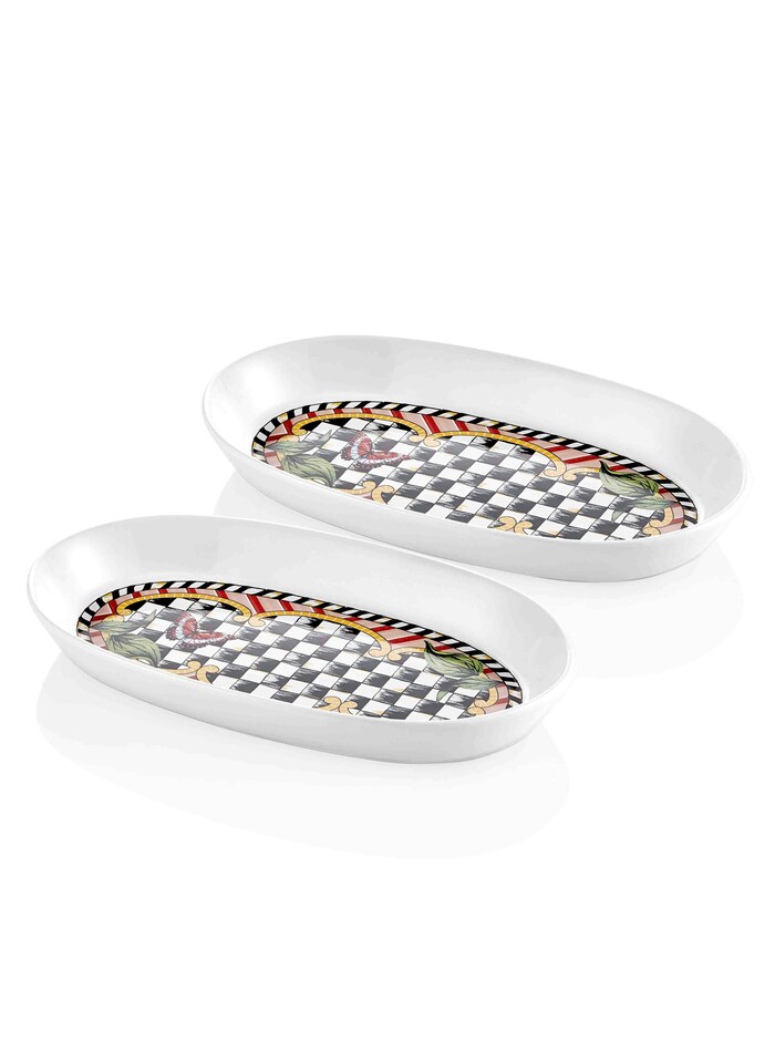 image 1 of Jardin Collection Oval Serving Platters (Set of 2)