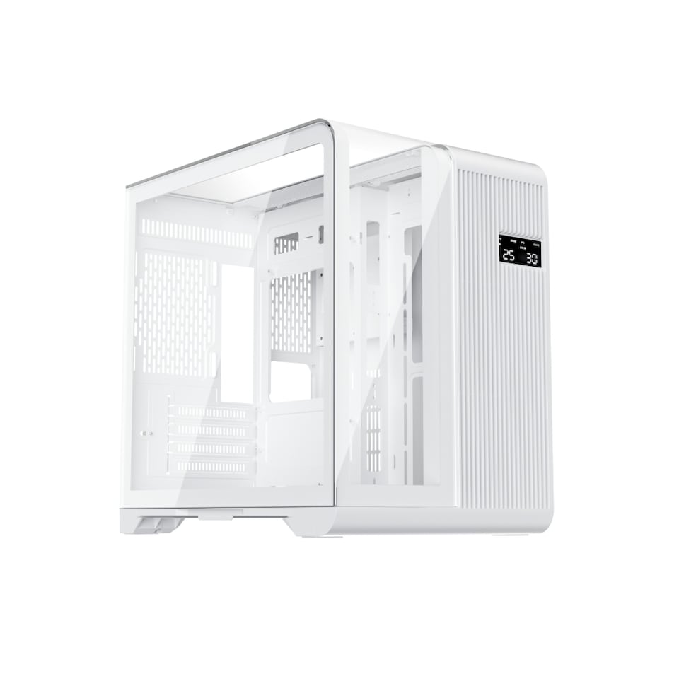 image 1 of 1st Player RT5 WH Tempared Glass Micro Tower Gaming PC Case - White