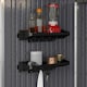 image 7 of Suncast Extra Deep Shelving With Hooks Set - Pack of 2 | Black