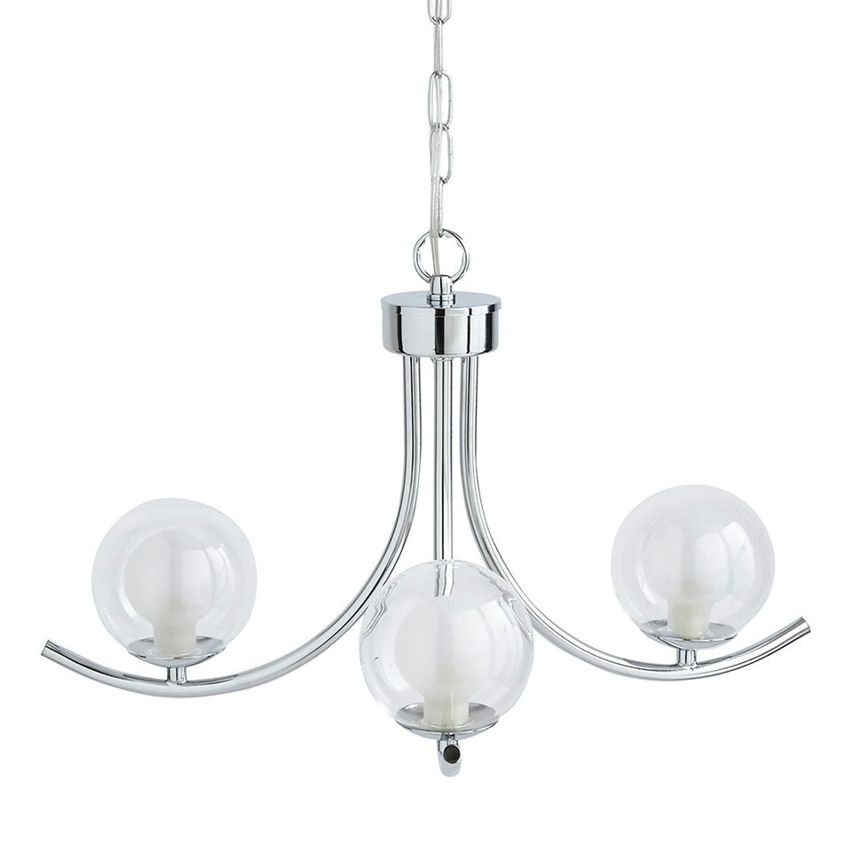 image 1 of Jimena 3 Light Polished Chrome Pendant Ceiling Light