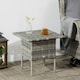 image 2 of Outsunny PE Rattan Outdoor Coffee Table, Modern Rattan Side Table, Mixed Grey