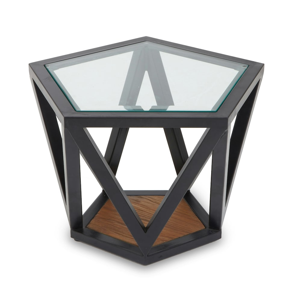 image 1 of Interiors by Premier Pentagon Side Table Black