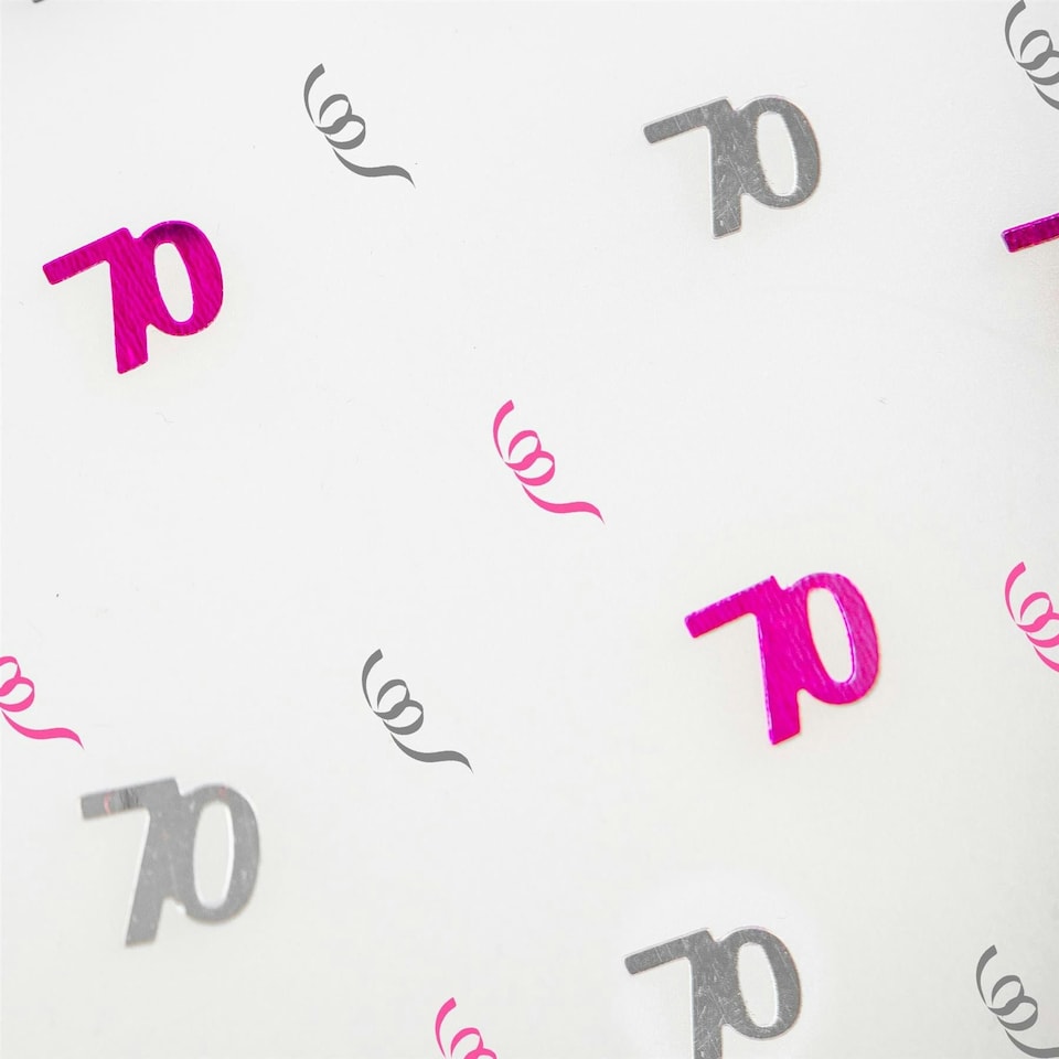 image 1 of 2 x 14g Pink 70th Birthday Confetti