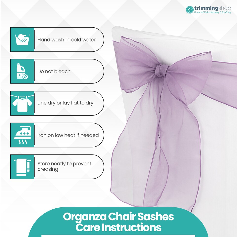 image 1 of 17 x 280cm Organza Chair Sashes, Sheer Sash Ties - 1pc