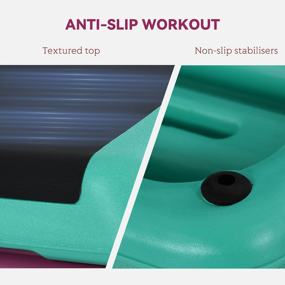 image 1 of HOMCOM 10/15/20cm Aerobic Steppers Compact Stepper for Indoor Exercise Workout