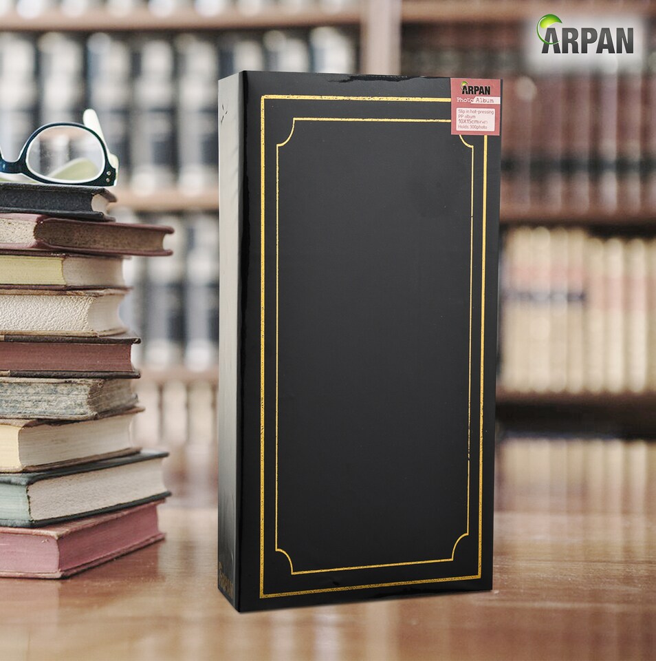 image 1 of ARPAN Slip In Case Photo Album for 300 Photos 6"x4" (10x15cm) with CD/DVD Pocket – Large Hardcover Picture Storage Album