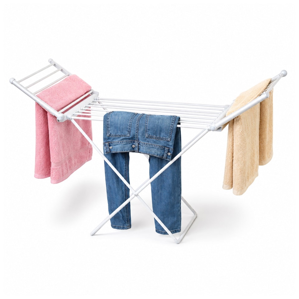 image 1 of Extendable Electric Heated Folding Clothes Horse Airer Dryer