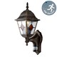 image 2 of Morecambe - Black with Brushed Gold Motion Sensor Outdoor Wall Light | Black | Clear | 1